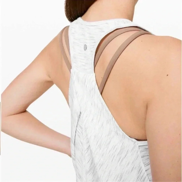 Lululemon Essential Tank Tiger Space Dye Hail White - Picture 4 of 7